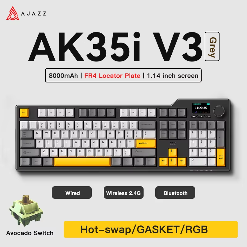 Gaming Keyboard Hot Swappable - Teclado para Juegos Ajazz AK35I V3/V4