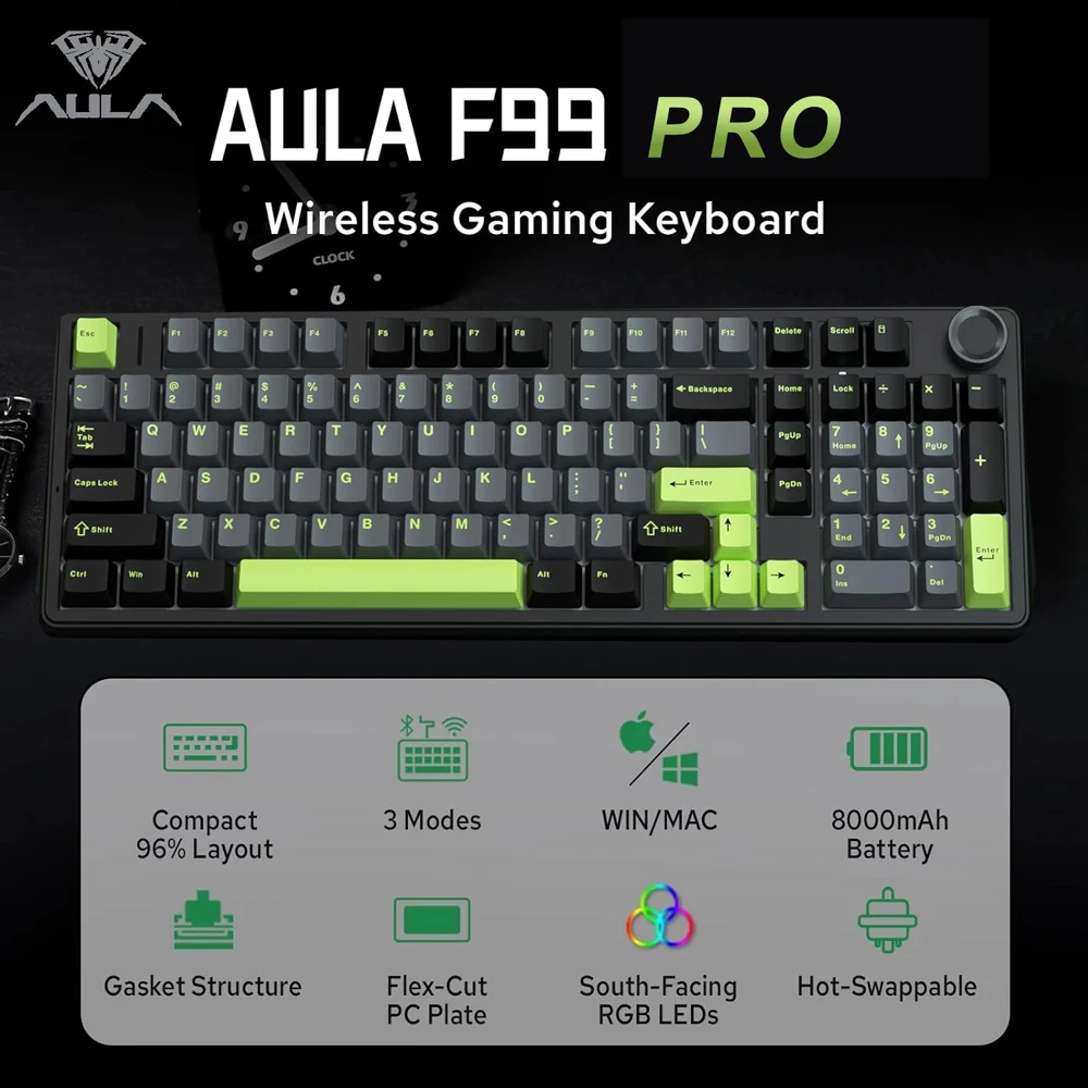 Teclado mecánico para juegos A - Gaming Keyboard Hot Swappable reseña y precio