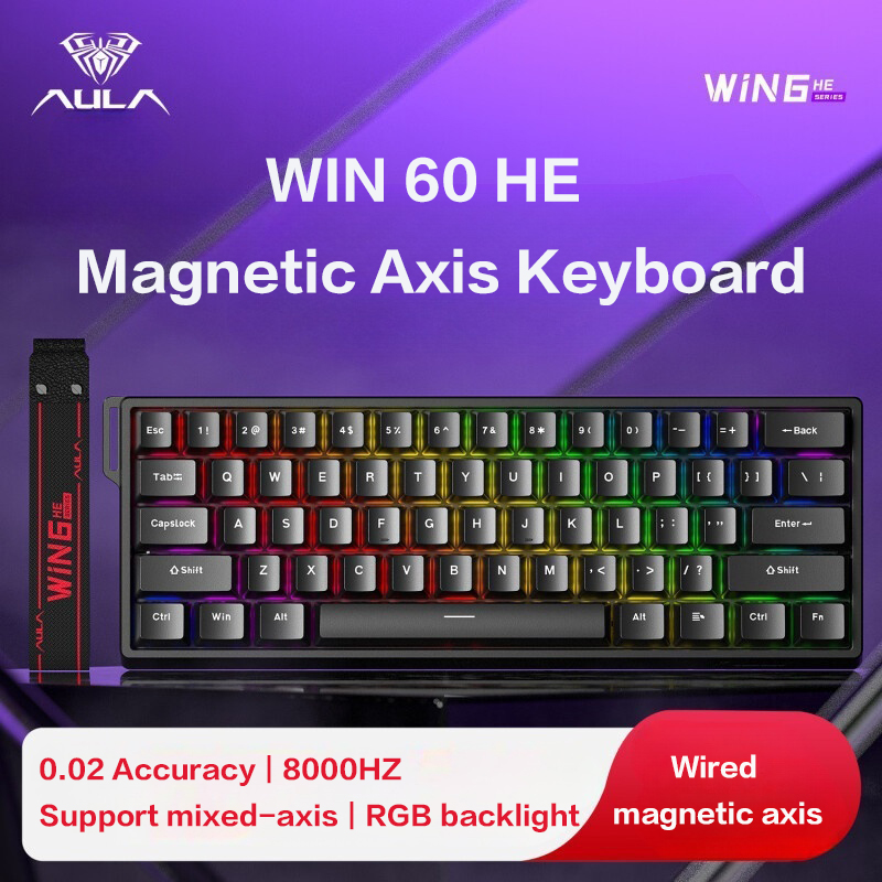 AULA WiN 60 Teclado de eje mag - Gaming Keyboard Hot Swappable reseña y precio