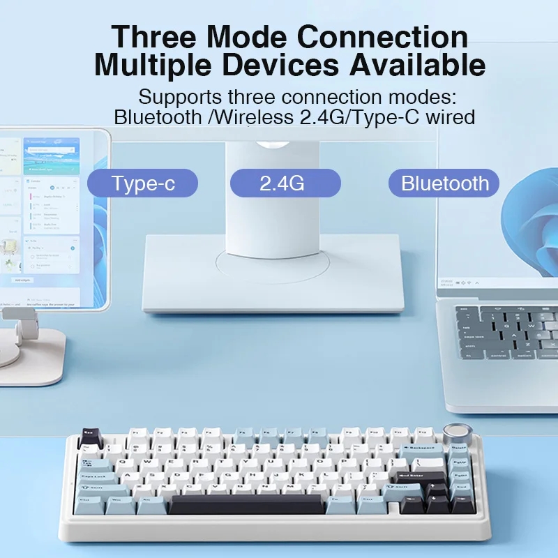 AULA-Teclado mecánico F75 2,4G - Gaming Keyboard Hot Swappable reseña y precio