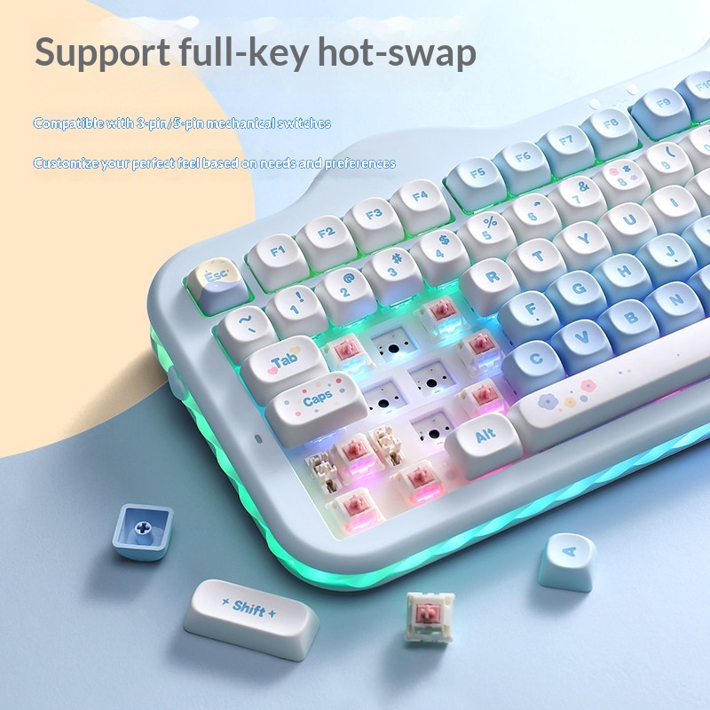 Teclado YUNZII C98 Tri-Modo, M - Gaming Keyboard That Is Quiet reseña y precio