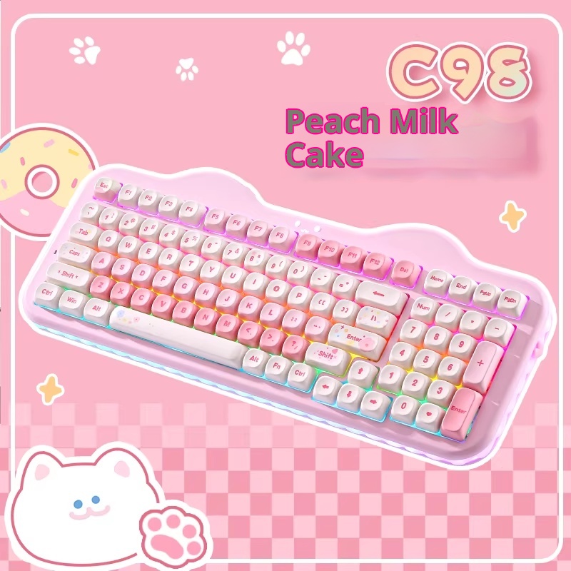 Teclado YUNZII C98 Tri-Modo, M - Gaming Keyboard That Is Quiet reseña y precio