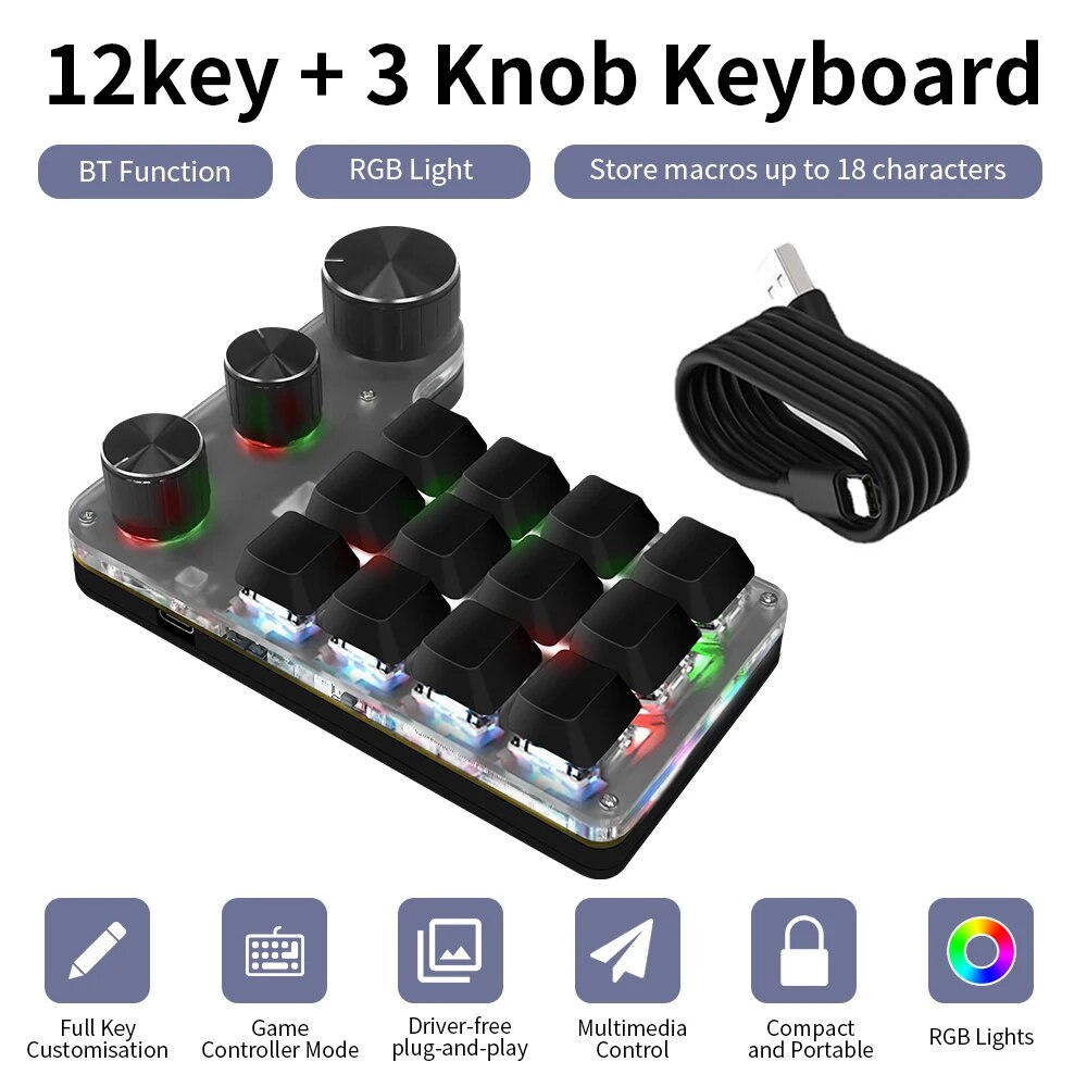 Teclado de programación Macro  - Gaming Keyboard Mini Mechanical reseña y precio