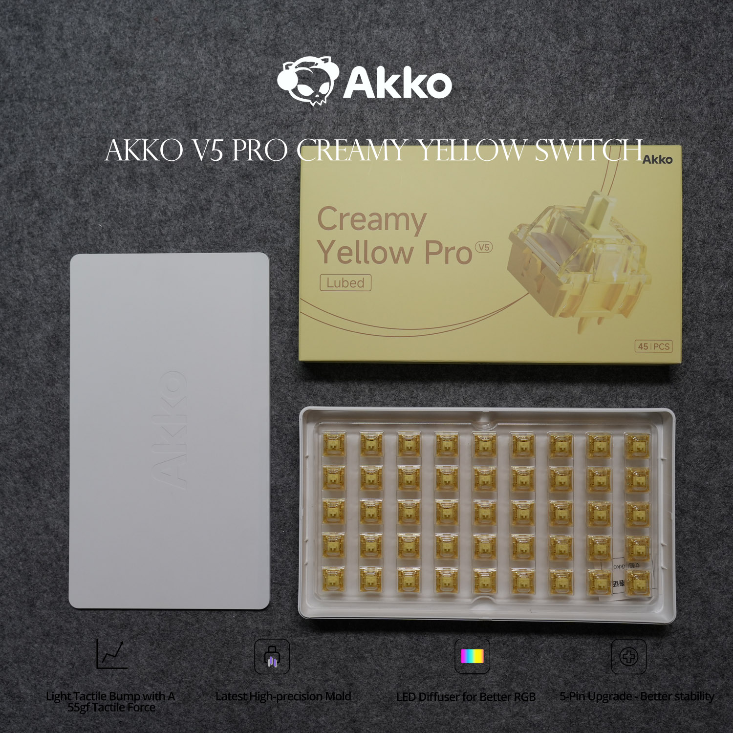Akko V5 Pro interruptor amaril - Keyboard Lube Kit reseña y precio